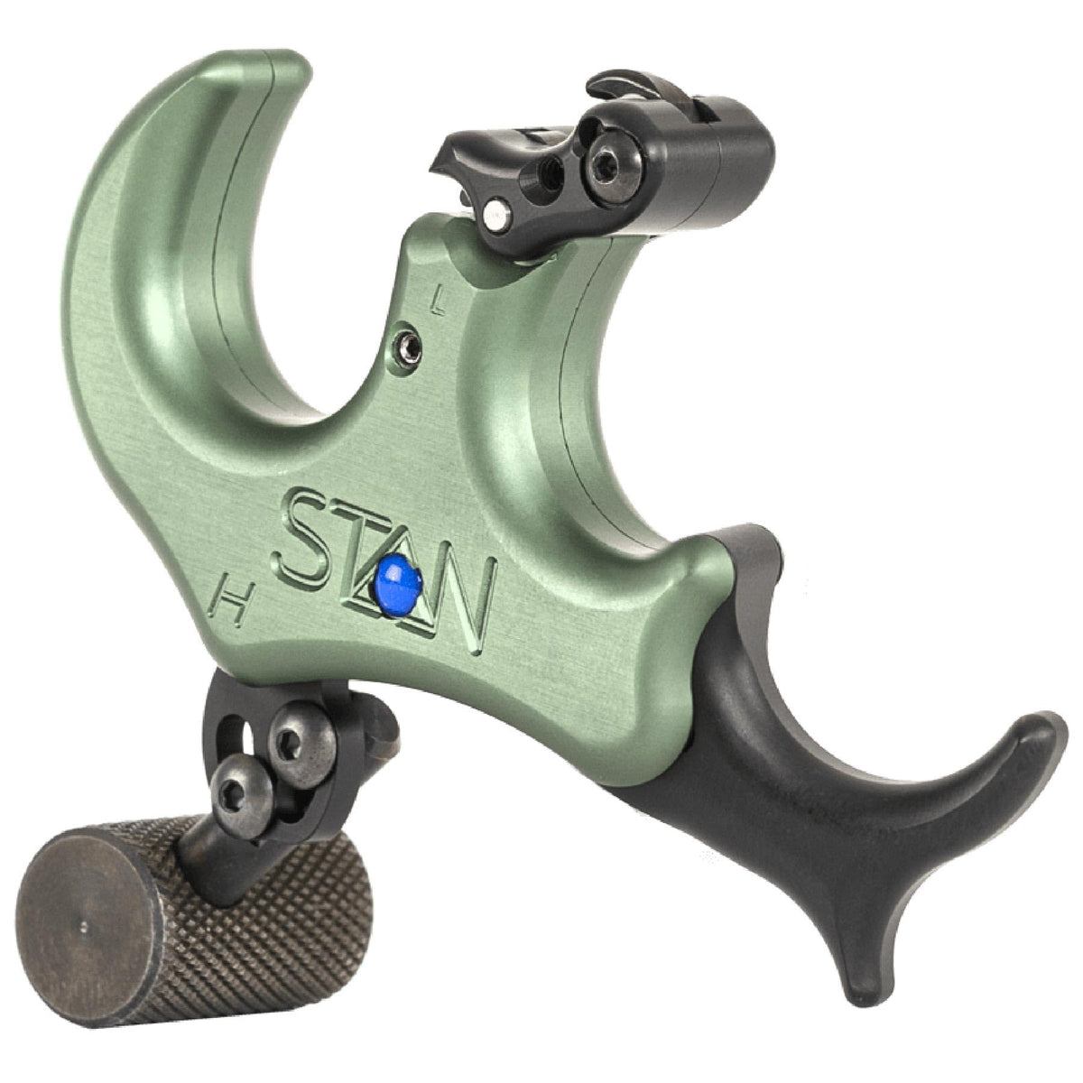 Stan OnneX Hinge Archery Release – Micro-Adjustable Hinge with Draw Control, Click Options, and Modular Fit for 3 or 4 Fingers, Sage, XL