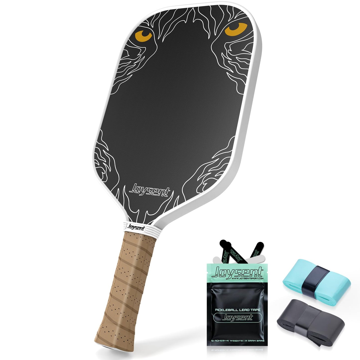 Joysent Pickleball Paddles Set, T700 Raw Carbon Fiber Pickleball Paddle, USAPA Approved 16mm Core Power Pickleball Racket for Adults Men Women, Phantom Eye GEN4 Pro