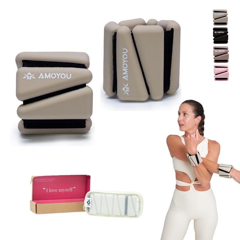 AMOYOU Wrist & Ankle Weights for Women – 2 lb Ankle Weights (Set of 2, 1 lb Each) | Arm Weights for Women | Leg Weights for Walking, Yoga, Cardio & Strength Training