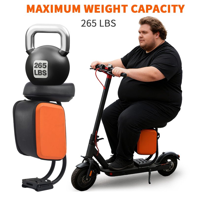 Yungeln Scooter Seat with 10L Large Storage Bag & Cup Holder, Shock Absorption Seat Compatible with Xiaomi 1S M365 Pro Electric Scooter Accessory