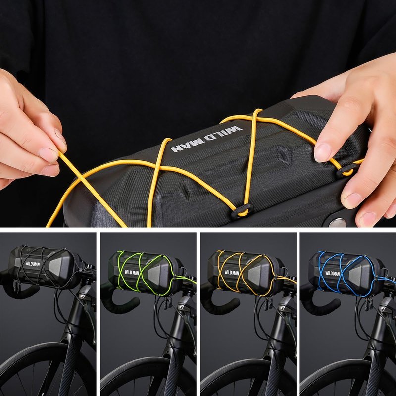 WILD MAN Quick Release 2L Hard Shell Waterproof Scooter Storage Bag for Kick Scooters Folding Bike Self Balancing Scooters Bike Kick Board Handlebar Bag MTB(XT17,Black)