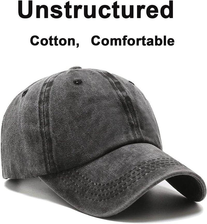 Baseball Cap - Adjustable Classic Golf Dad Hat | Unconstructed Cotton Cap for Men & Women