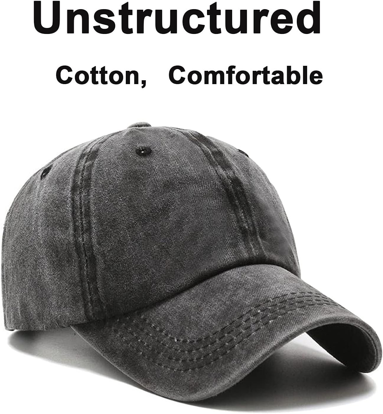 Baseball Cap - Adjustable Classic Cotton Dad Hat for Men & Women | Low Profile Design