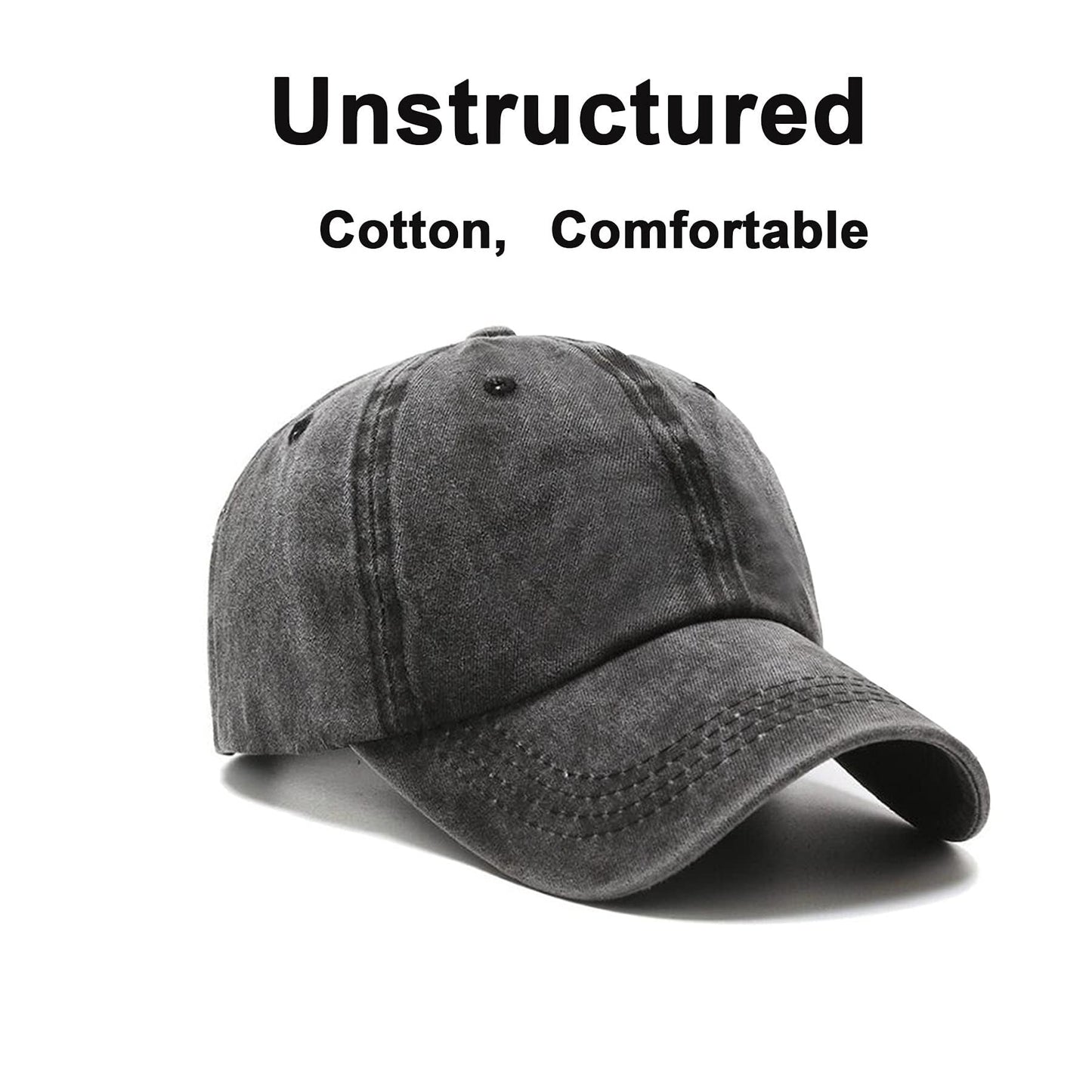 NPJY Baseball Cap Golf Dad Hat Adjustable Original Classic Low Profile Cotton Hat Unconstructed Plain Cap Men Women White