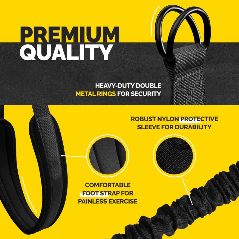 Pull Up Assistance Bands Set - 4 Heavy-Duty Pull Up Bands, Height Adjustable Strap & Comfortable Foot Strap - Stackable Pull Up Resistance Bands for Pull Ups (Military Green)