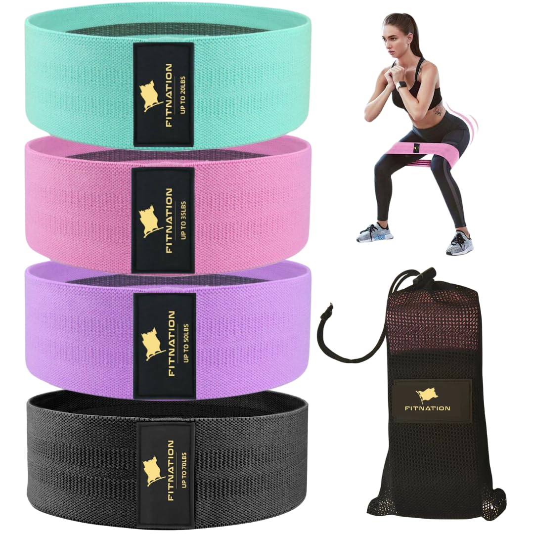 Hip Bands for Working Out - Exercise Bands, Workout Bands for Women, Stretch Bands for Exercise & Booty Bands - Home Gym Equipment, Durable & Adjustable - at Home Workout Equipment - Up to 70 LB