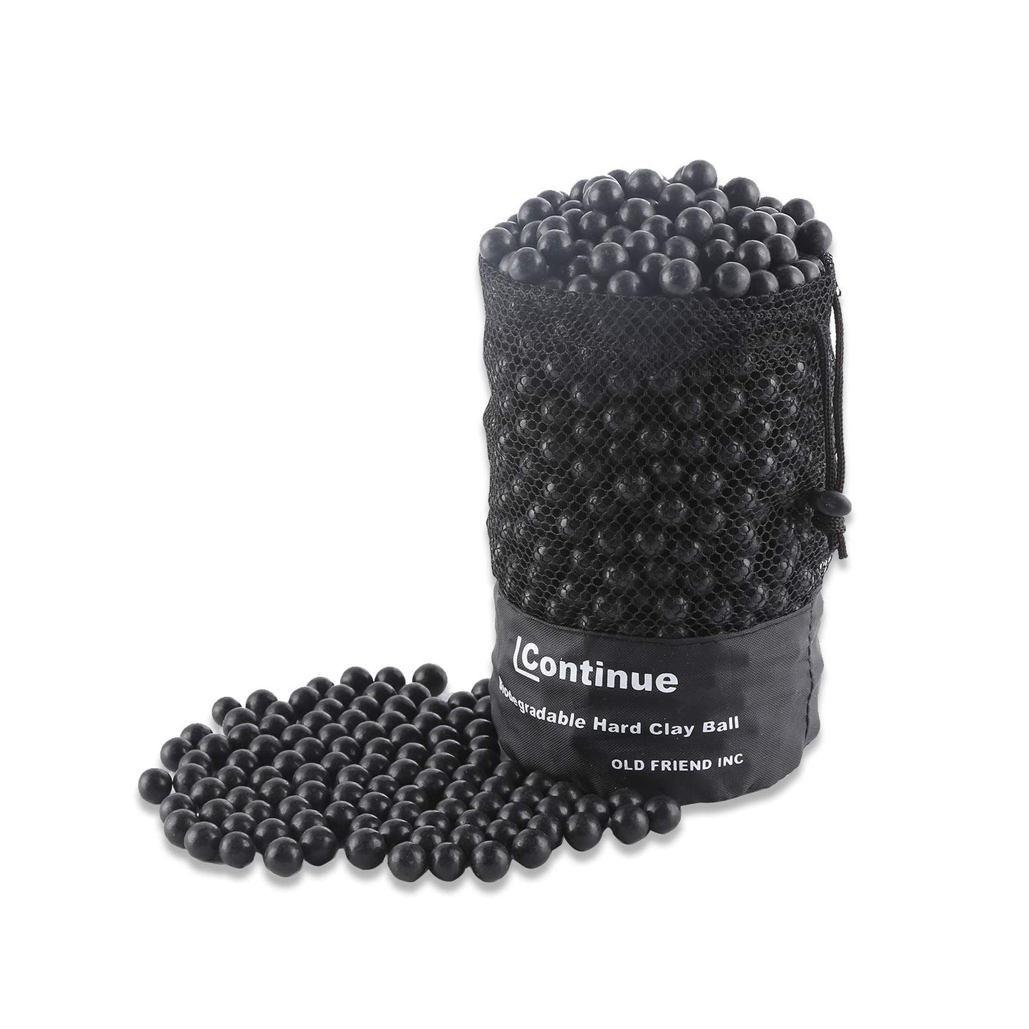 L Continue 1000 Pieces Diameter 1/2" Slingshot Ammo Biodegradable Hard Clay Ball - Coffee.