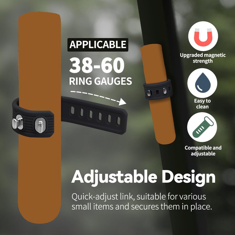 LJOWJVA Holder for Golf Cart-Magnetic Holder Golf, Magnetic Adjustable, Fits 38 to 60 Ring Gauge, Suitable for Golf, Barbecue, Fishing, Travel and Outdoor Adventures. (XJJ-4-black)