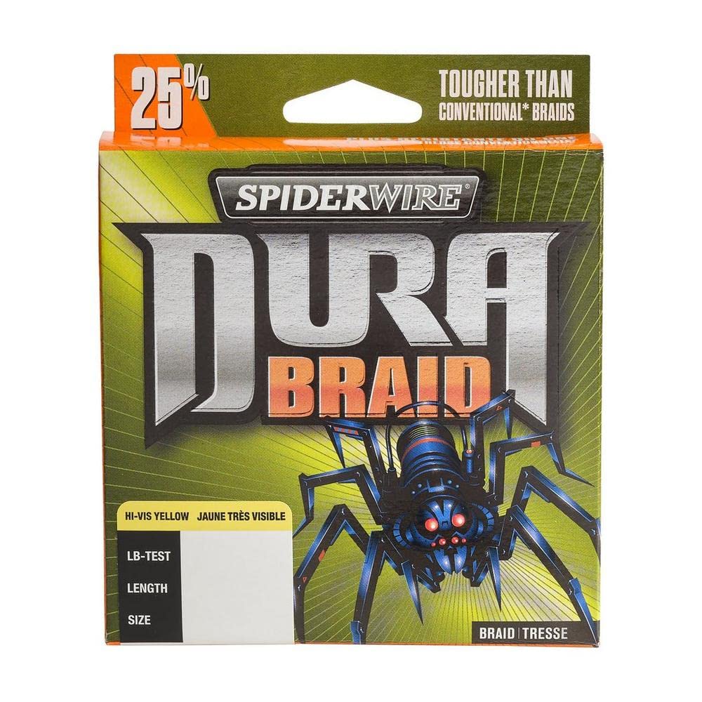 SpiderWire DuraBraid Fishing Line- 150 Yard Spool- 30# Line Test- Hi Vis Yellow
