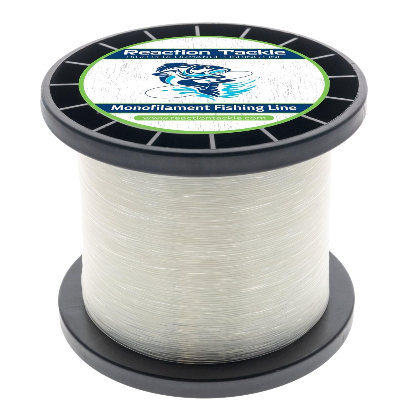Reaction Tackle Monofilament Fishing Line - Premium Nylon Mono Line, Strong & Abrasion-Resistant, Low Memory for Smooth Long Casts - Freshwater & Saltwater - Clear | 25lb (2400 Yards)