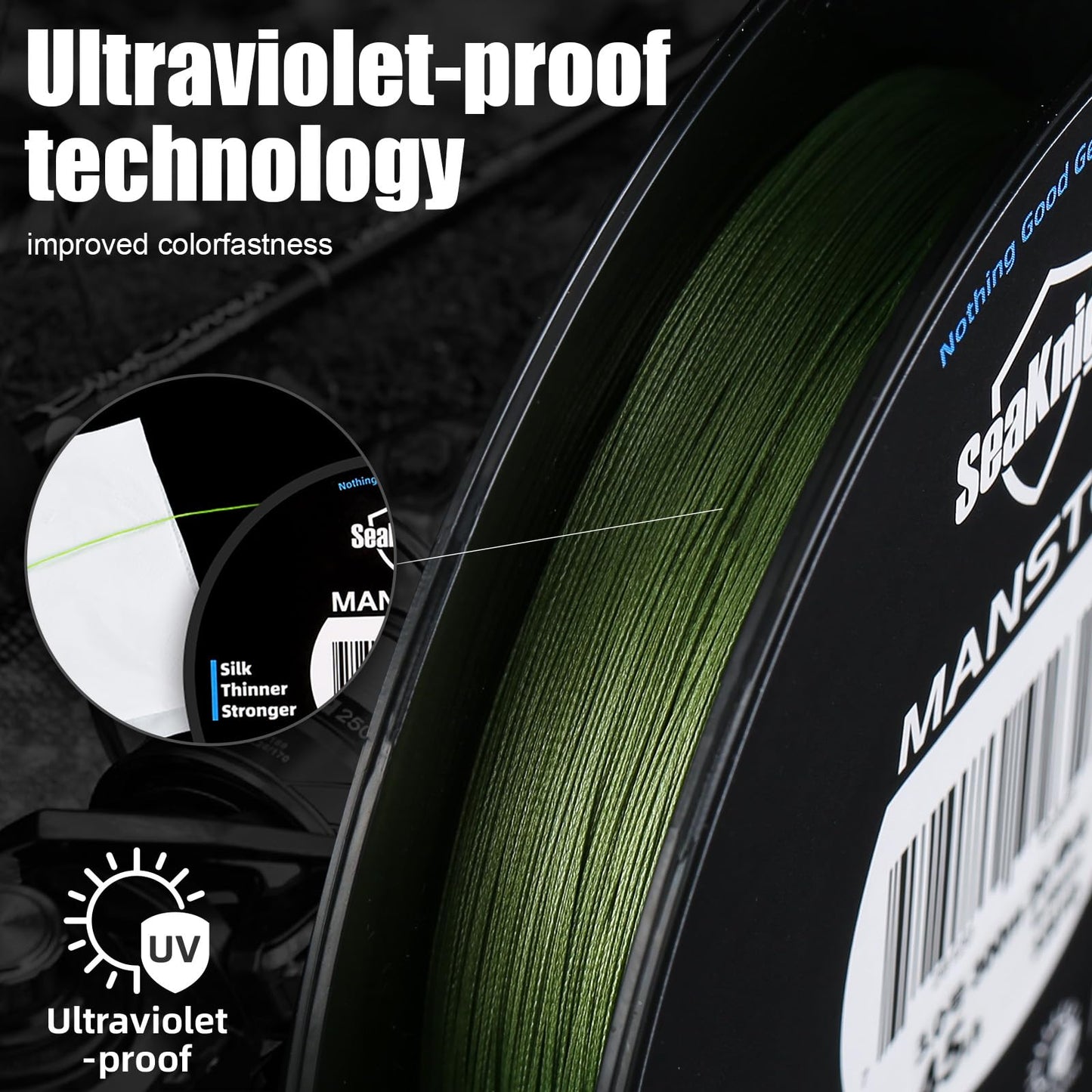 SeaKnight X9 Braided Line 9Strand PE Braided Fishing Line - Highly Abrasion Resistant, Great Knot Strength, Ultra-Thin Diameter, Improved Colorfastness -Fishing Line for Freshwater Saltwater