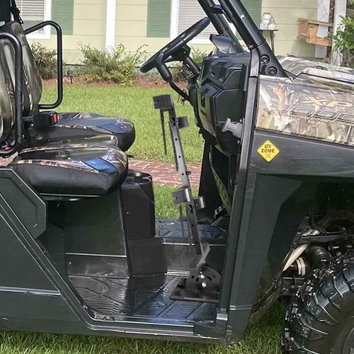 StarknightMT UTV Gun Holder UTV Gun Rack Stand Up Gun Mount Compatible with Polaris Ranger RZR Golf Cart General Defender Pioneer Teryx Mule UTV