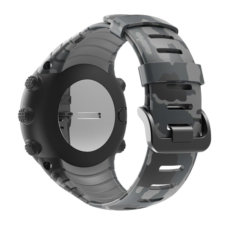 patrohoo Bands for Suunto Core Strap, Rubber Replacement Watch band for Suunto Core SS014993000,Grey Camouflage