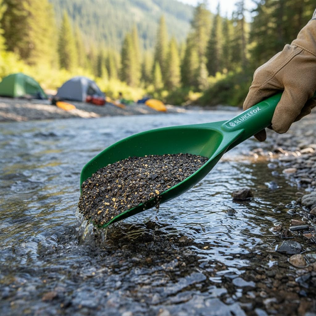 Sluice Fox Gold Prospecting Pay Dirt Sand Scoop | Hand Trowel Plastic Gold Shovel | Designed for Panning, & Dredging | Prospecting Tools for Your Gold Pan Kits Green