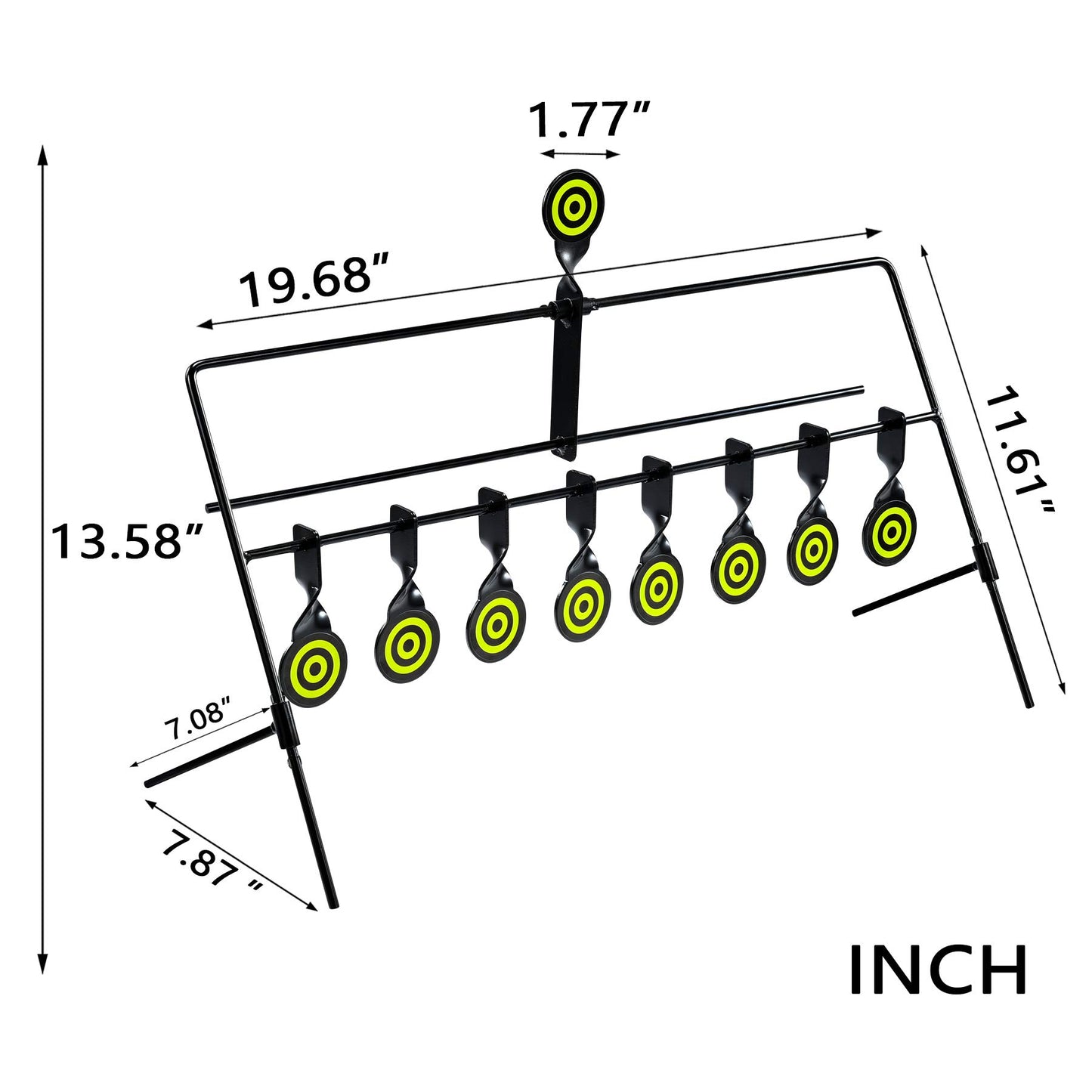 KNINE OUTDOORS 8 Targets Air Gun Pellet BB Gun Resetting Target, Rated for .22 .177 Caliber
