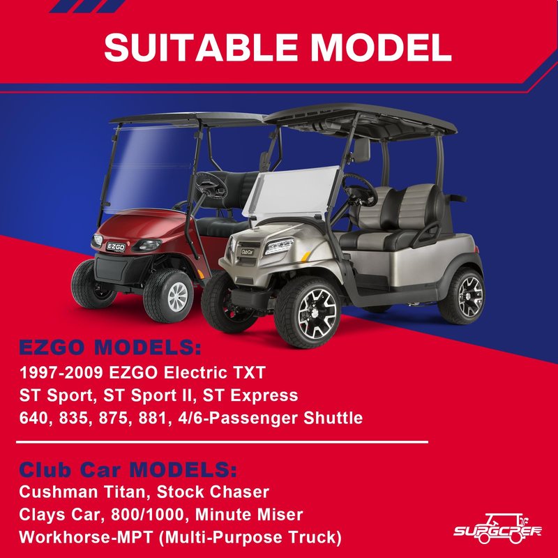 SUPGCPER Golf Cart ADC Motor Brush Kit for Club Car & EZGO TXT 1997-2009 Electric, Durable Replacement for Enhanced Performance, Club Car ADC Motor Brush Kit OEM Replace# 73120G25 102186201 102187101