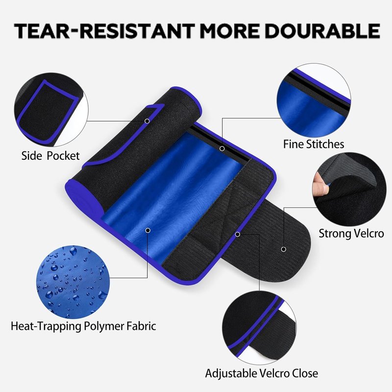 Waist Trimmer Belt for Men & Women - Sweat Band for Effective Stomach Weight Loss Workouts | Adjustable Fit