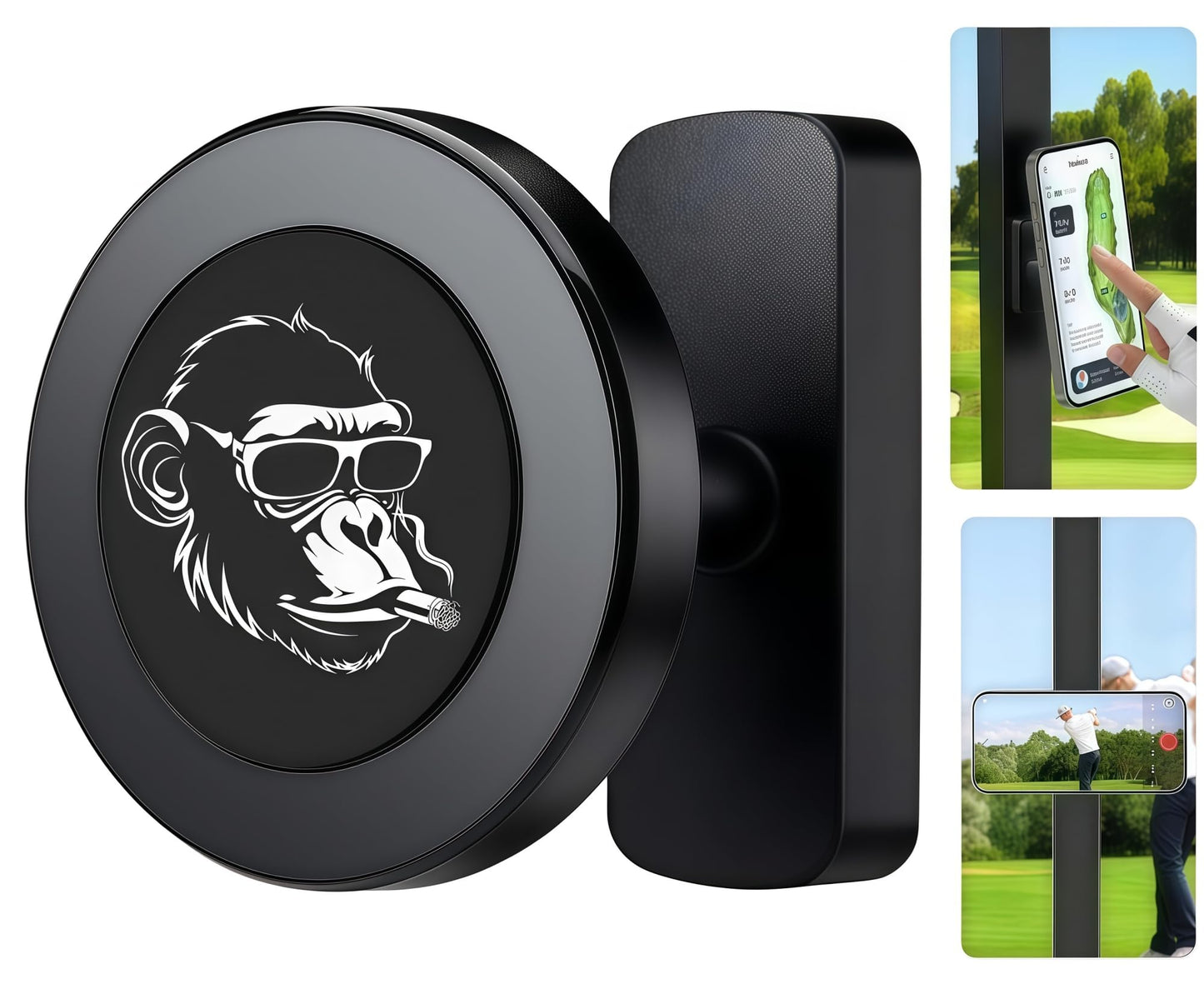 Gorilla Magnetic Golf Cart Phone Holder Compatible with iPhone 17 Pro Max Plus 16 15 14 13 12 Fits EZGO, Club Car, Yamaha, Golf Cart Accessories Essentials Gift for Friend Men Women