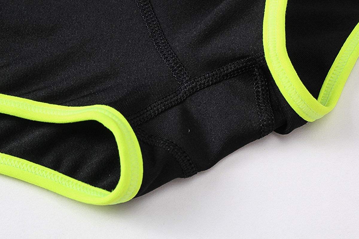 Kipro Womens Ultra Lightweight Running Tennis Workout Yoga Shorts Black/Fluorescent Green