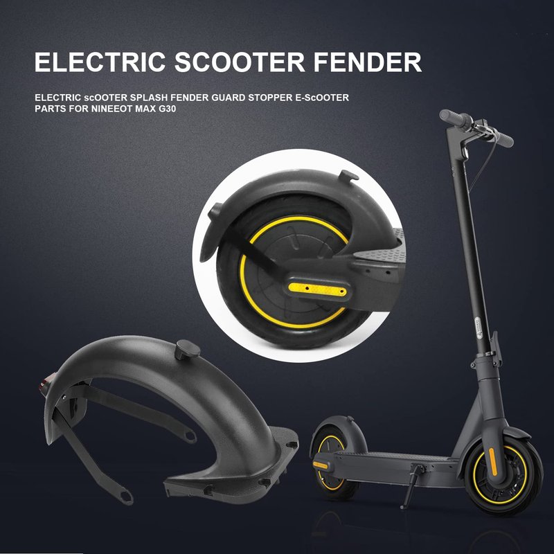 Yungeln Rear Fender Accessories Includes Rear Fender + Bracket + LED Taillight Compatible with Segway Ninebot Max G30 / Max G30 E/LP Electric Scooter Accessories