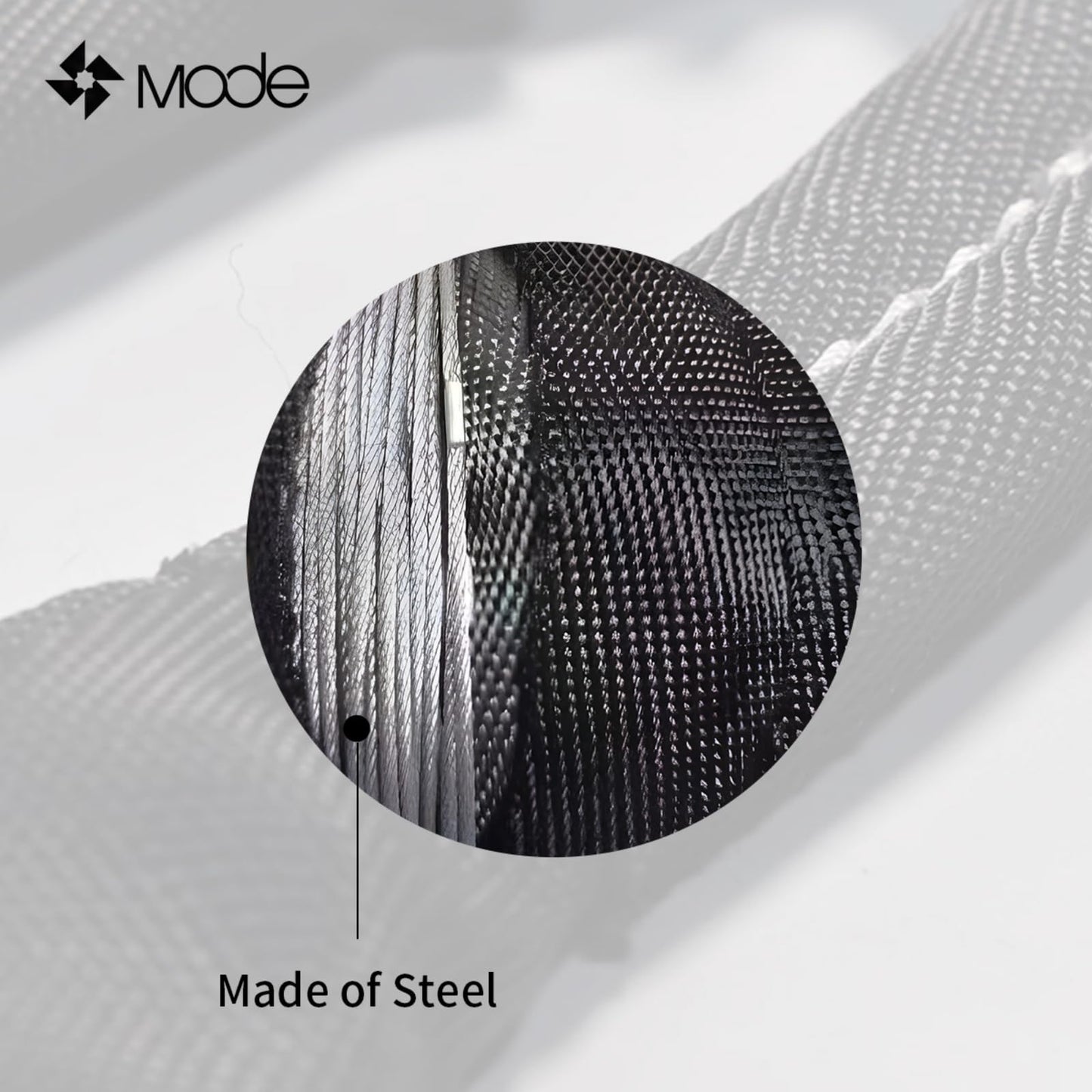 Mode CE Certified 6.56ft x 1.96inch Black Endless Steel Wire Rope Lifting Sling with 90° Twist Eye & Eye, 4409 lbs Working Load Limit (1-Pack), Industrial Rigging Sling for Crane Hoisting & Towing