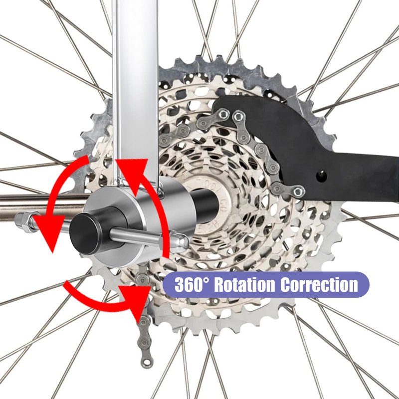 Qulkws Bike Derailleur Hanger Alignment Gauge Tool for 20” to 29” Stainless Steel Bicycle Wheel Repair Maintenance Tool for Mountain Biking Road Cycling Wheels