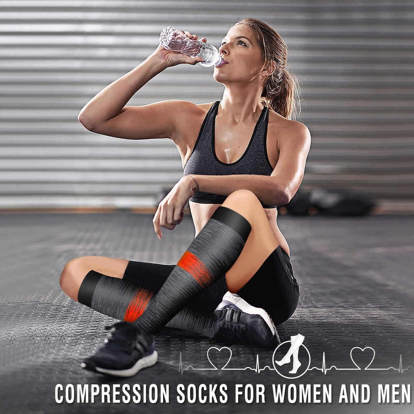 Compression Socks for Women & Men - 6 Pack Copper Support for Circulation | Ideal for Running, Nursing, Athletic Use