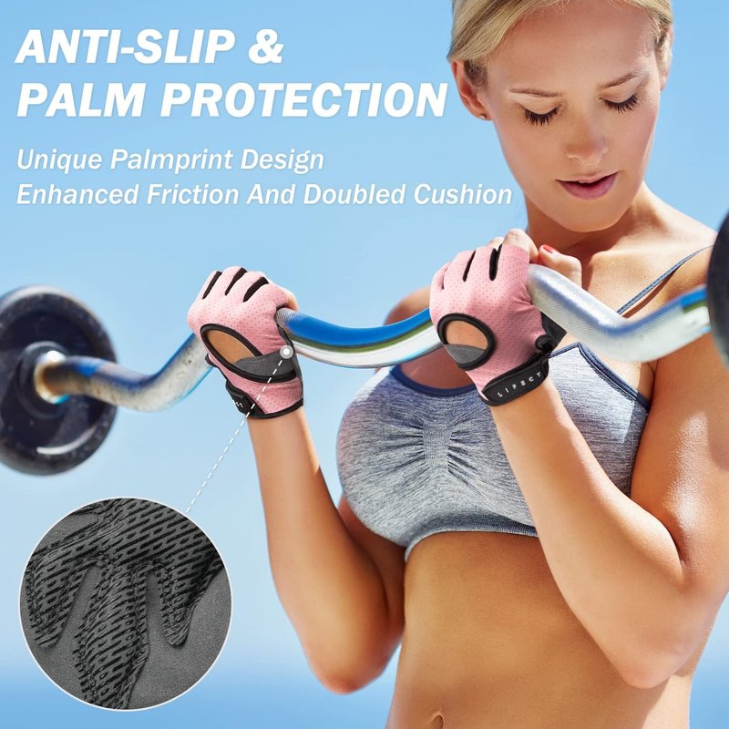 Freedom Workout Gloves - Fingerless Weight Lifting Gloves for Powerlifting | Unisex, Curved Open Back Design