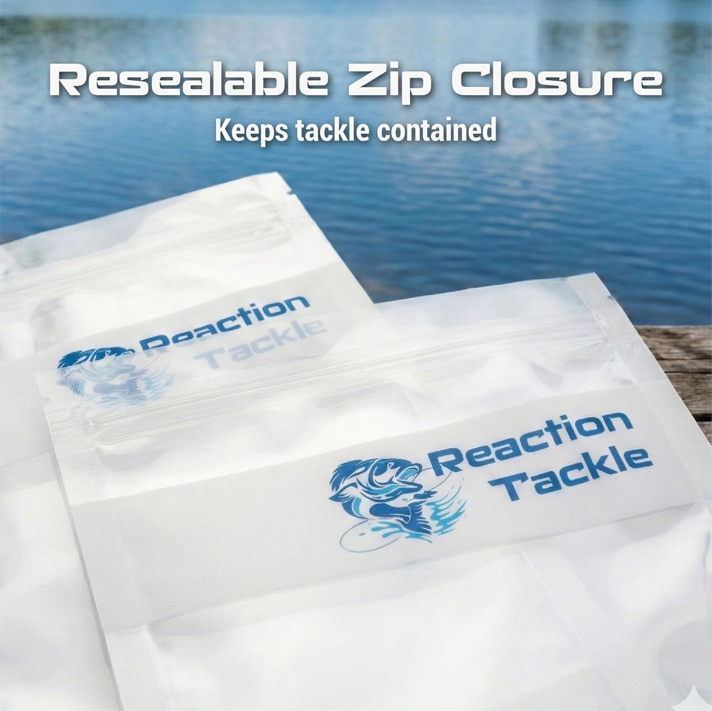 Clear Bait Bags for Soft Plastics - Resealable Fishing Organizer Pouches | Tear Resistant Storage for Lures & Worms