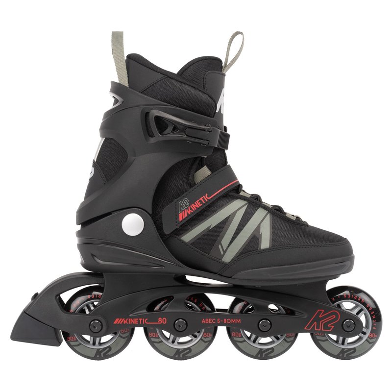 K2 Kinetic 80 Men's Inline Skates - Black/Gray, 9.0