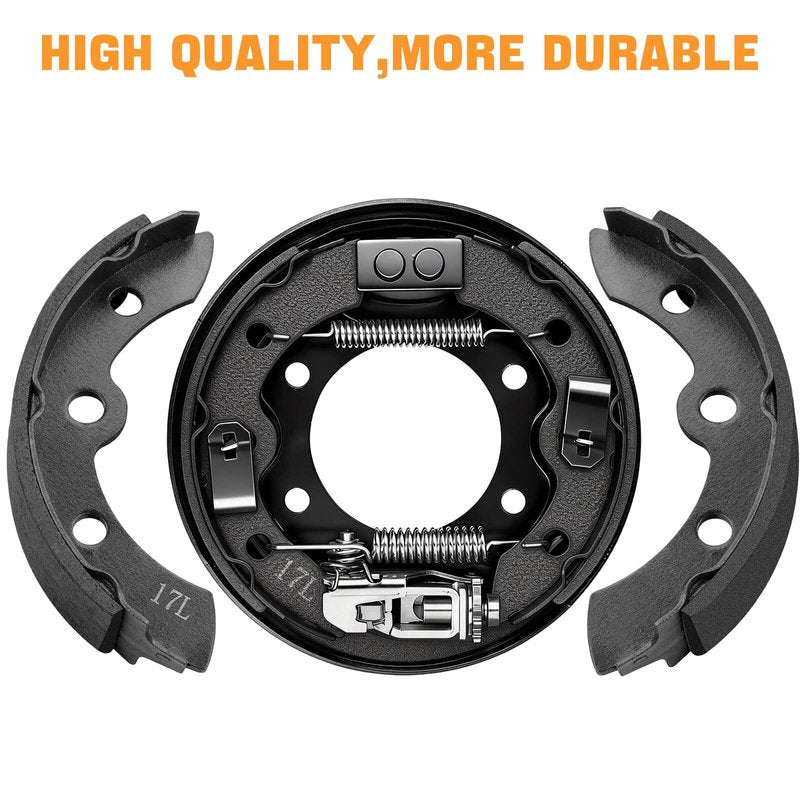 Golf Cart Brake Shoes Kit for Club Car DS & Carryall Manual Adjust 1981-1994 Golf Cart Rear Brake Assembly OEM# 1011463 1011296 1011433 1015757(4PCS-Long)