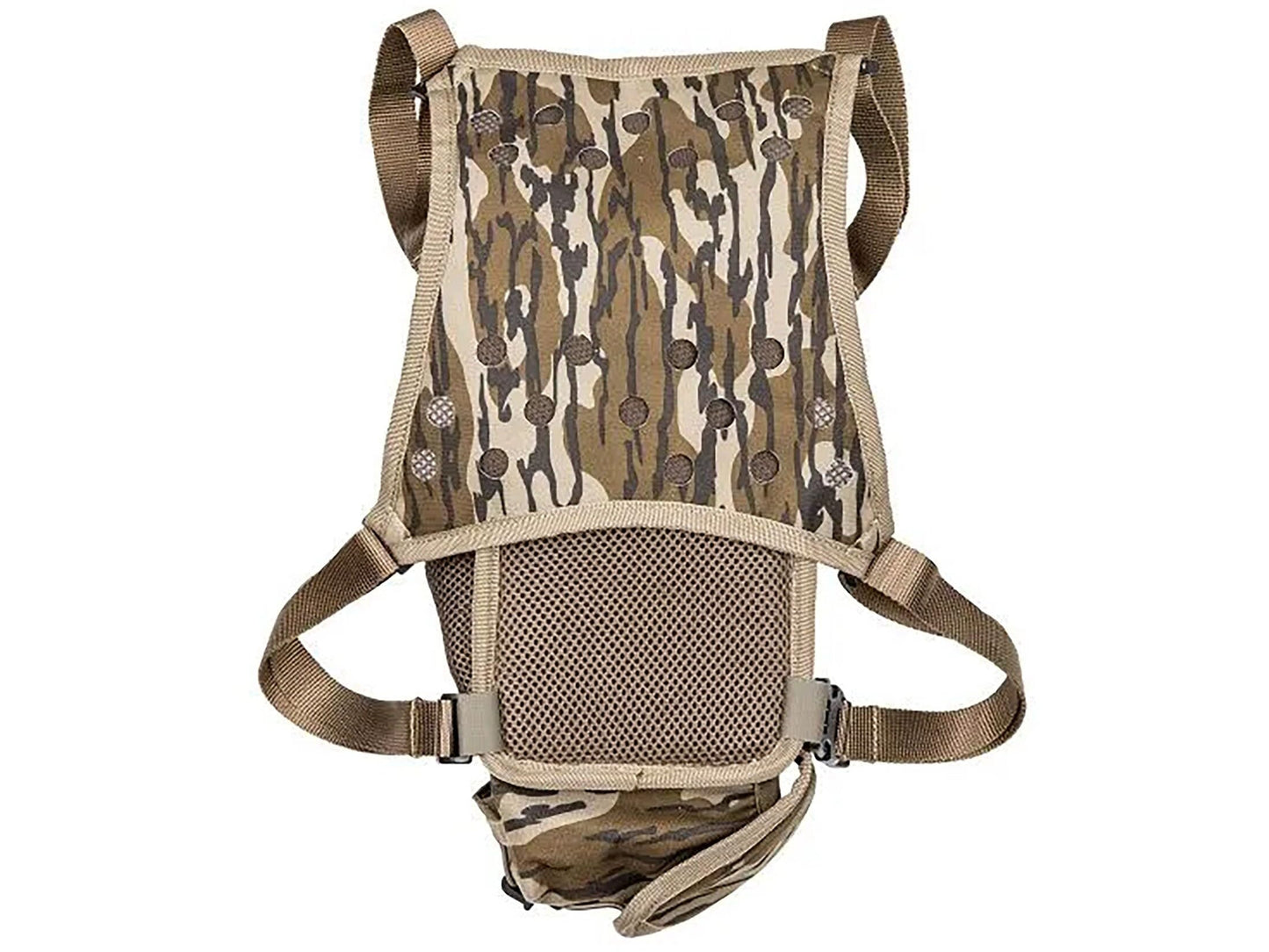 Knight & Hale Run N’ Gun® 150 Chest Rig, Mossy Oak® Original Bottomland® - Adjustable Universal-Fit Harness with Magnetic Reversible Flap - Multiple Pockets - Fits 42mm Binoculars