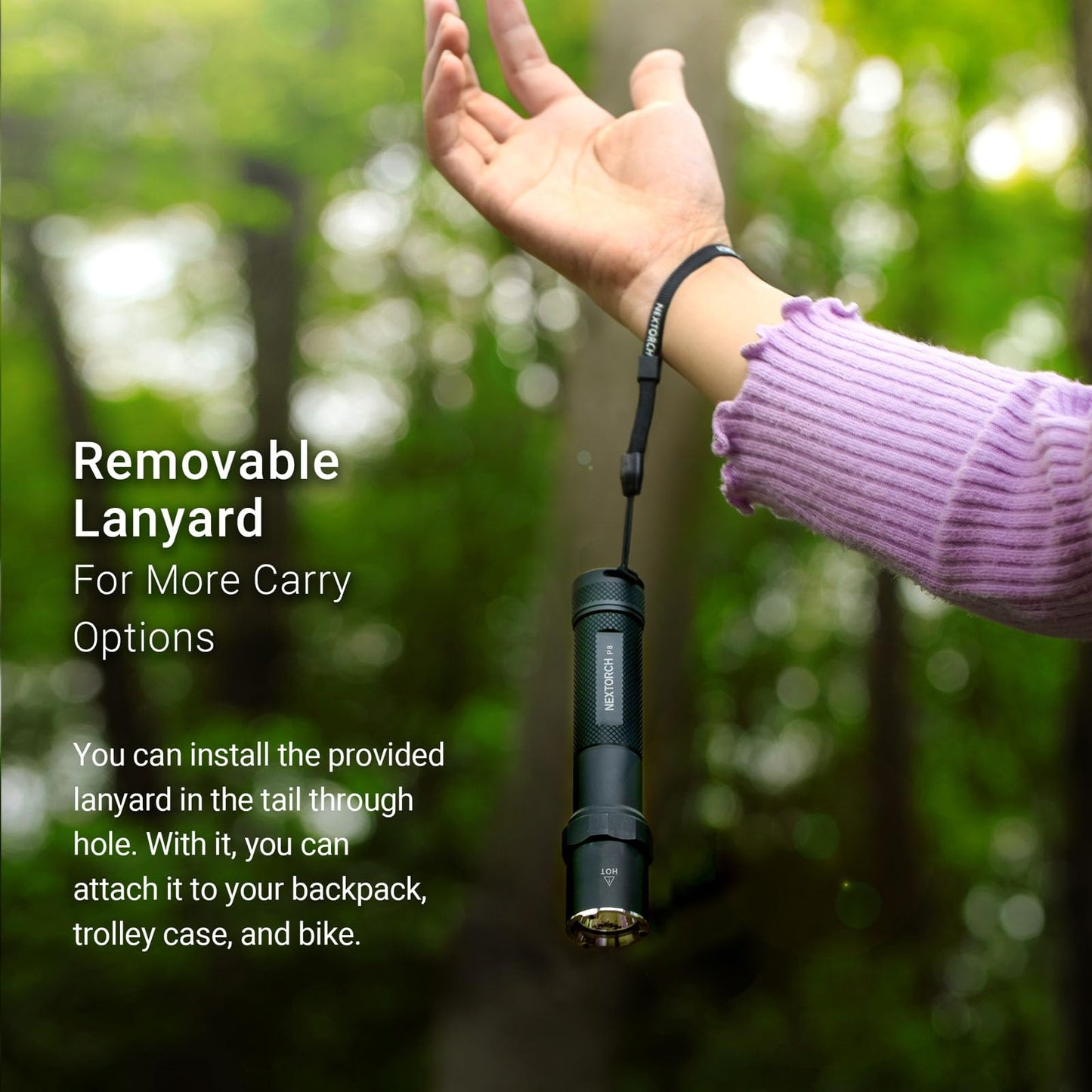 NEXTORCH P8 Rechargeable Flashlight High Lumens, 1600 Lumens LED Police Flashlight with 5 Modes & Strobe & Ceramic Glass Breaker for Daily Use, Night Duty, Dog Walking, Outdoor Adventure