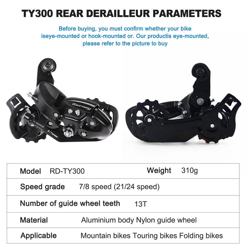 Bike Rear Derailleur TY300 Direct Mount 6/7 Speed for Mountain Bicycle