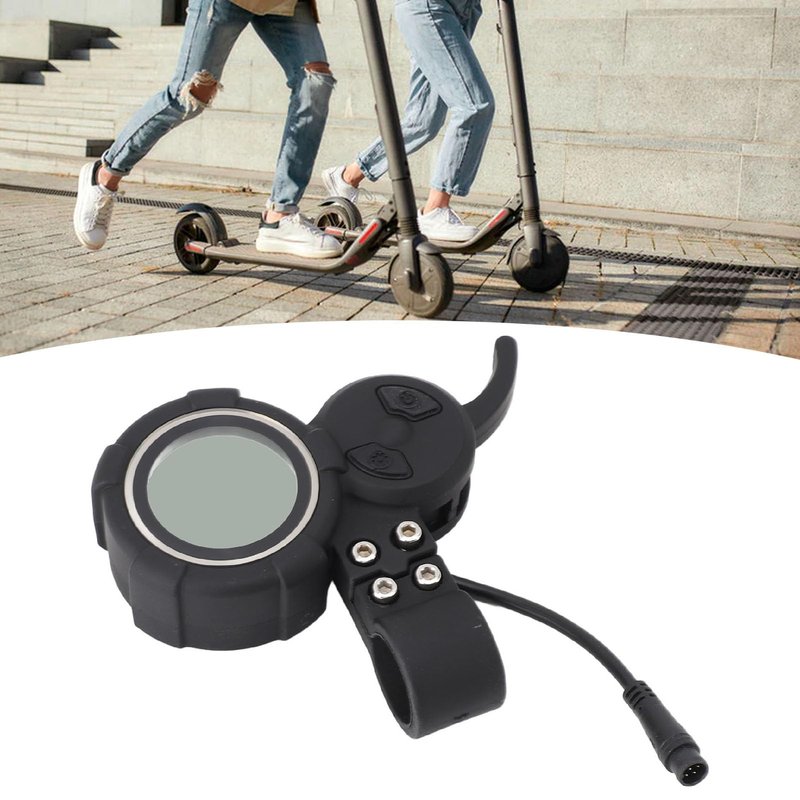 Electric LCD Display Meter for 10 Inch Scooter, 36?72V LCD Display Control Panel with 6 Pin Plug, Electric Display Meter Conversion Kit