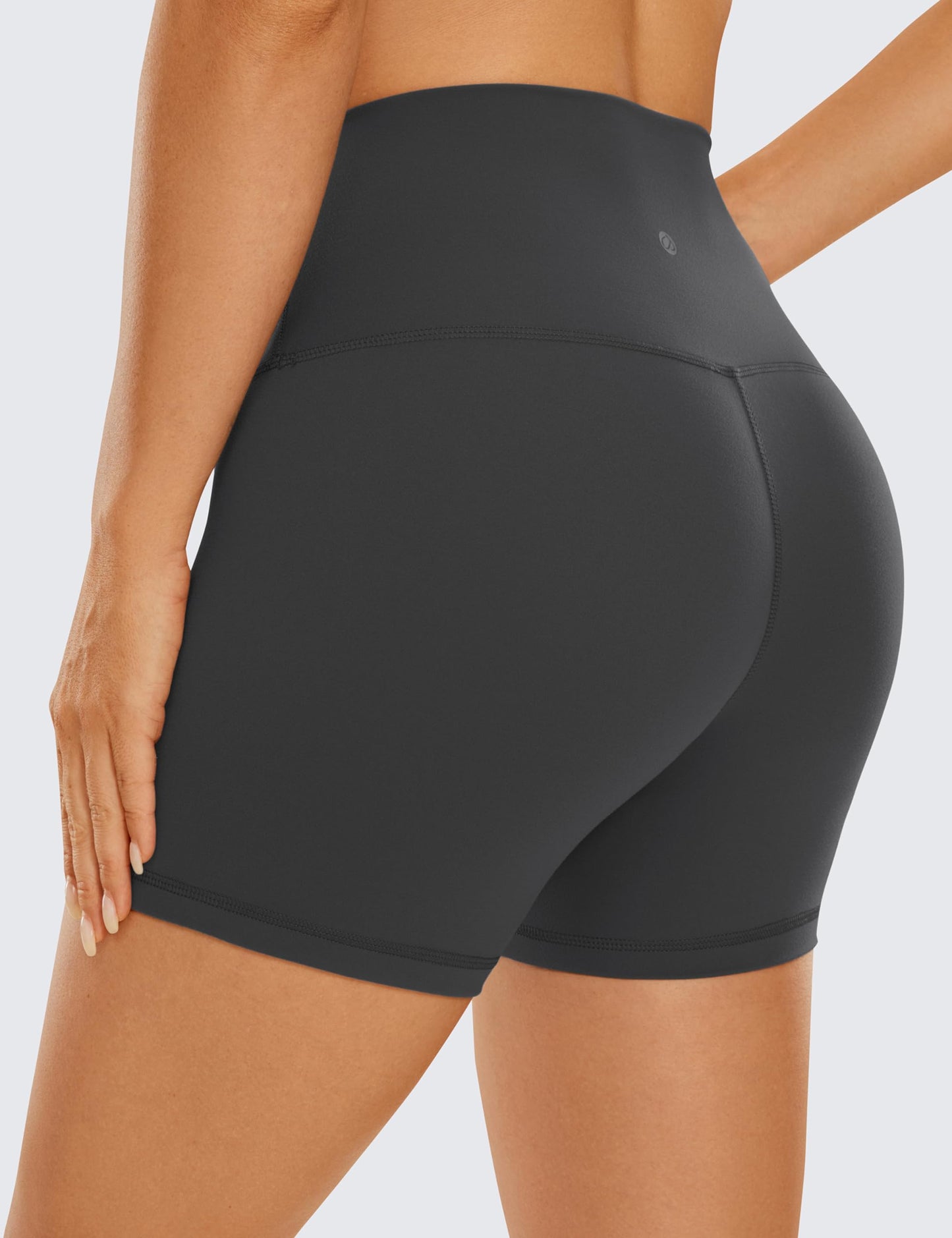 CRZ YOGA Butterluxe Biker Shorts 4" Mysterious Grey Medium