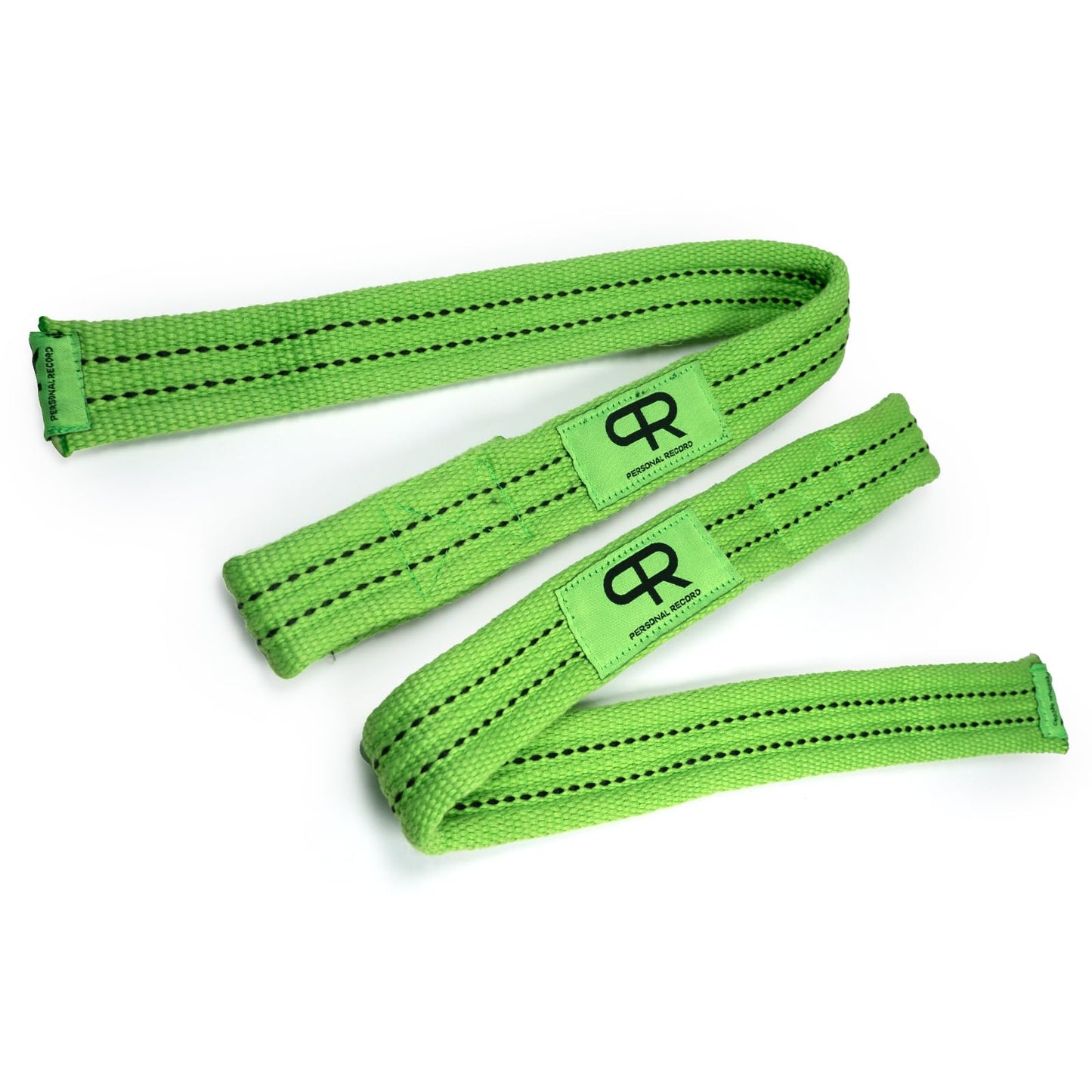 PR Lifting Straps for Weightlifting – Heavy Duty Deadlift Straps with Extra Thick Material for Grip & Wrist Support – Gym Wrist Straps for Powerlifting, Bodybuilding, Strength Training (Neon)