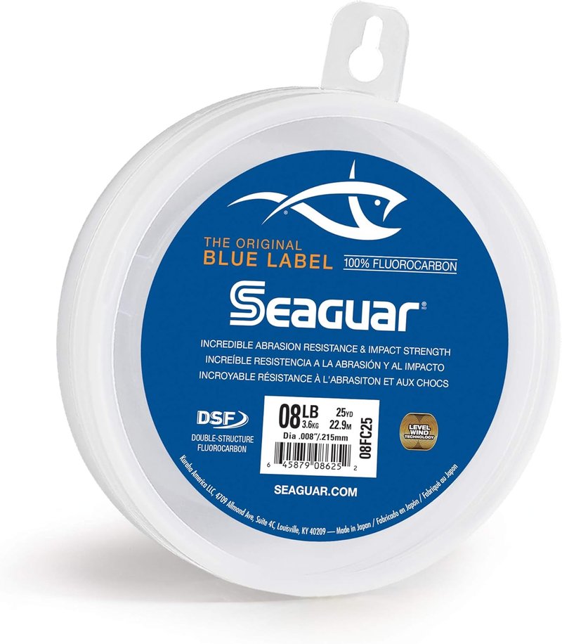 Seaguar Blue Label Fishing Leader Line - 100% Fluorocarbon for Saltwater | Clear, Multiple Sizes Available