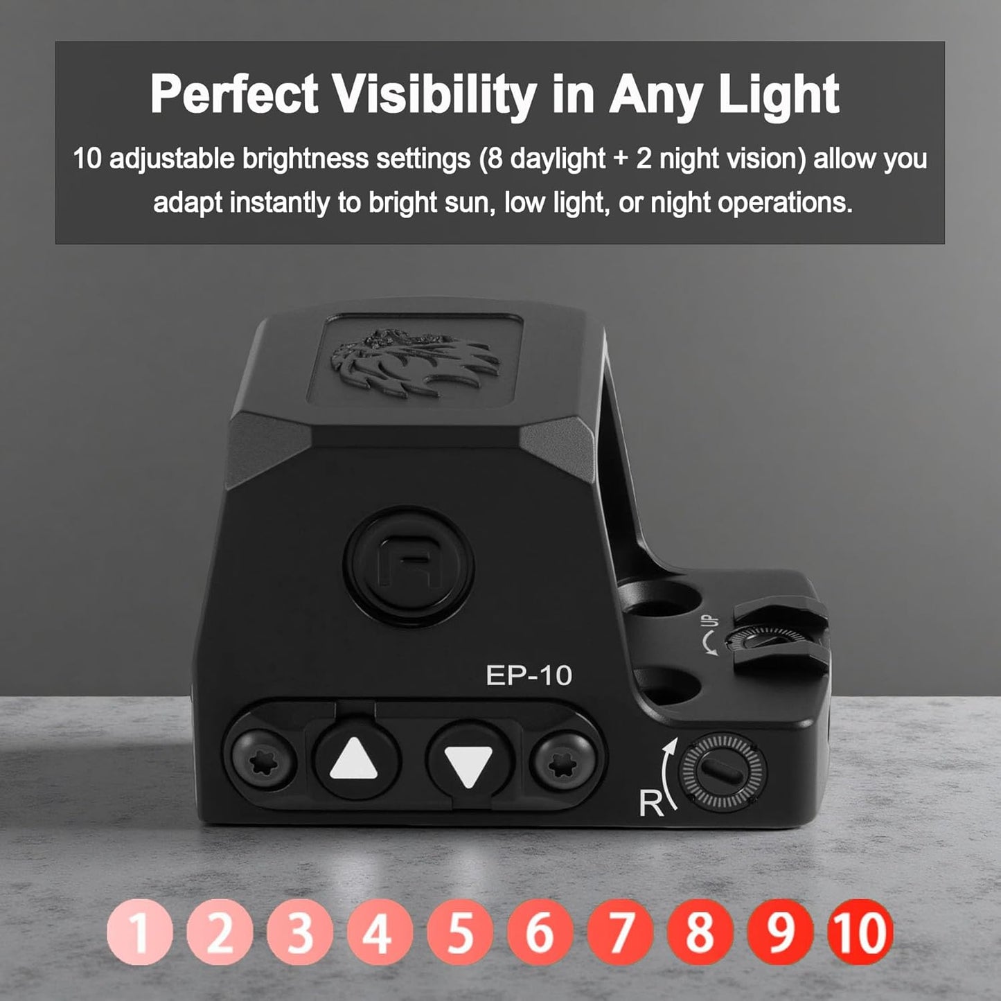 GOWUTAR EP-10 Red Dot Sight - Astigmatism-Friendly Micro Reflex with 3 MOA Dot & 48 MOA Circle | RMSc Footprint