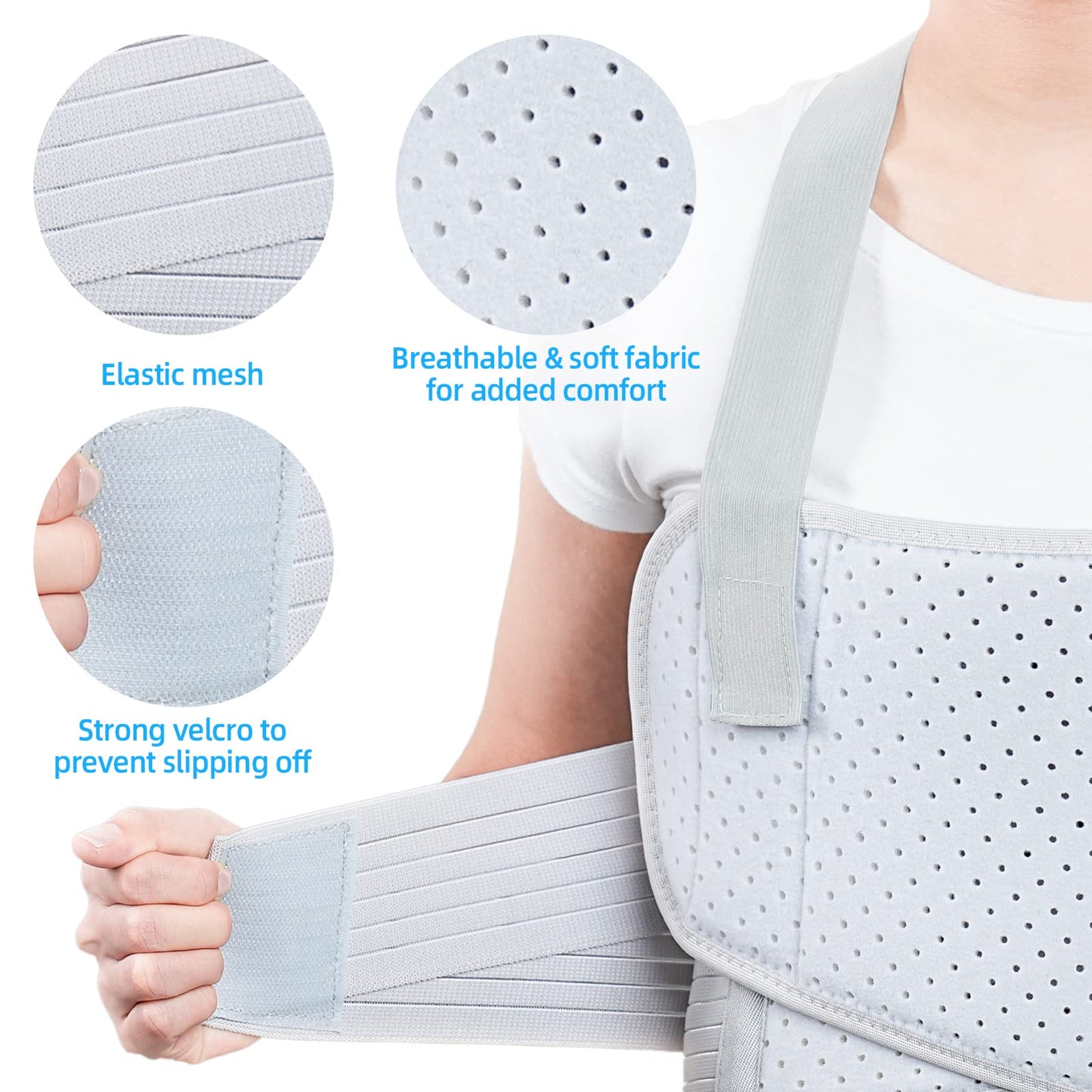 Solmyr Rib Injury Belt Chest Binder, Chest Brace Chest Compression Support Rib Bandage Wrap for Sternum Injuries, Sore or Bruised Ribs Support, Dislocated Ribs Protection, Pulled Muscle Pain