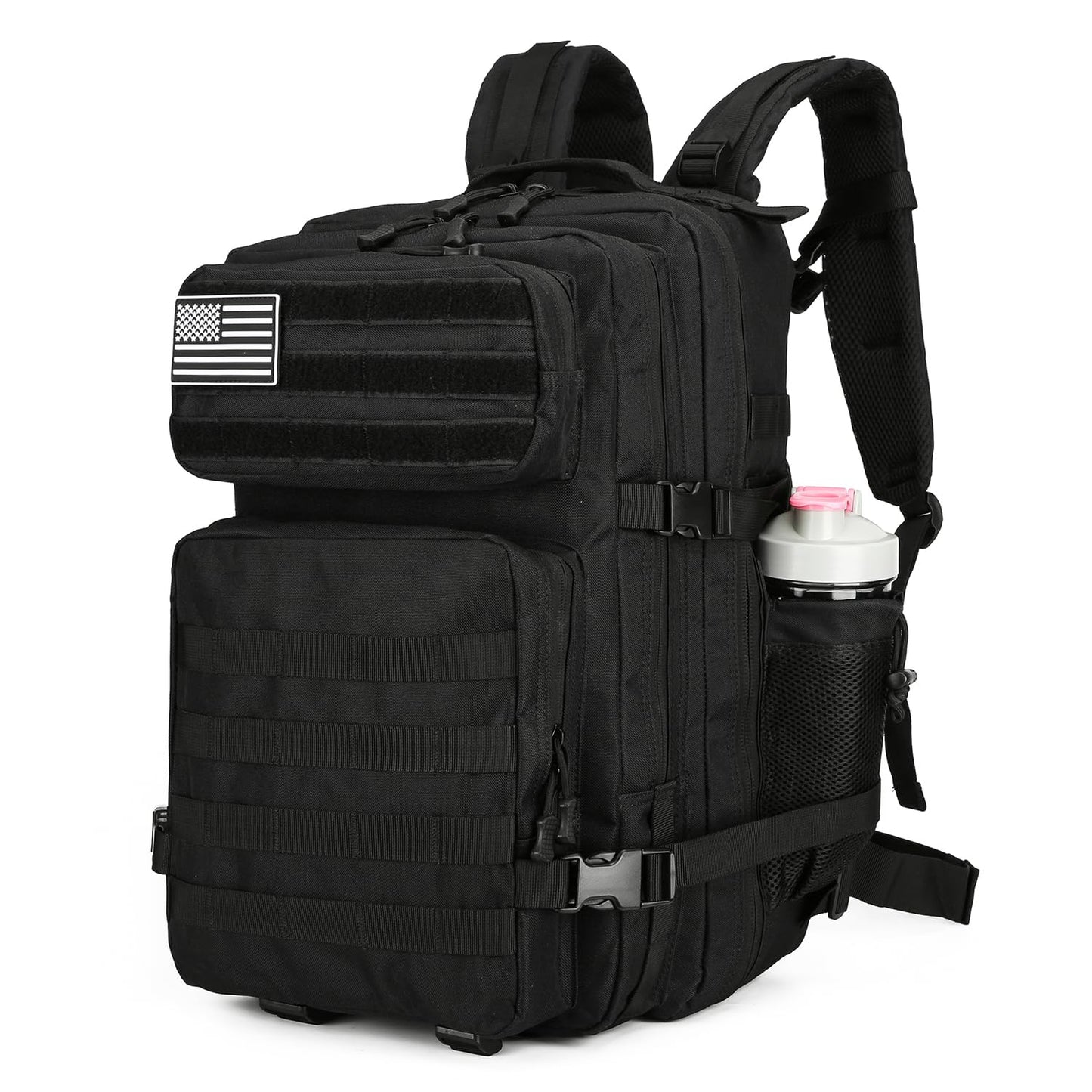 Lovelinks21 25L Tactical Backpack for Men Women Military Backpack Army Assault Pack Molle Backpack Small Bug Out Bag Travel Rucksack Daypack (Black)