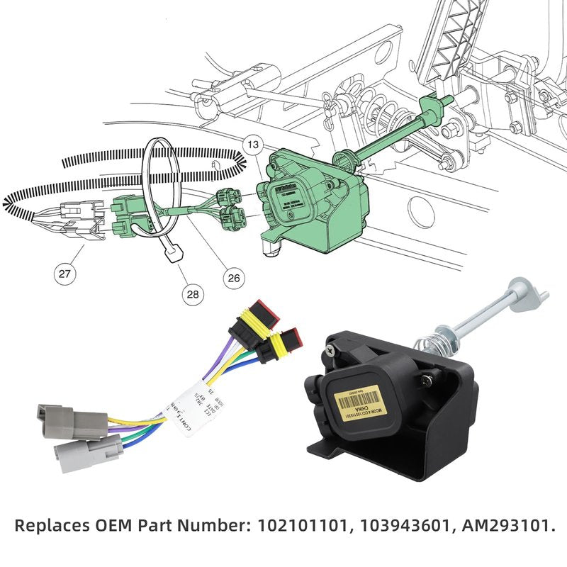 Roykaw 48 V Golf Cart MCOR 4 Throttle Potentiometer, MCOR 4 Conversion Kit Compatible with Club Car DS/Carryall 2001-2011 & Tempo 2018-up, Convert MCOR 1 to MCOR 4, OEM# 102101101, 103943601, AM293101