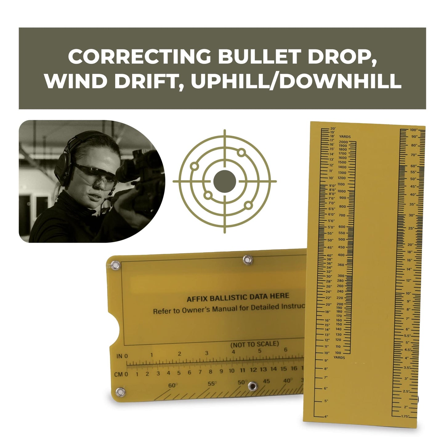 Value Plus Mrad Slide Rule Calculator to Use with Dope Book, Dope Card Chart - Ballistic Calculator for Sniper Scope and Rifle Long Range Shooting, Hunting and Targets