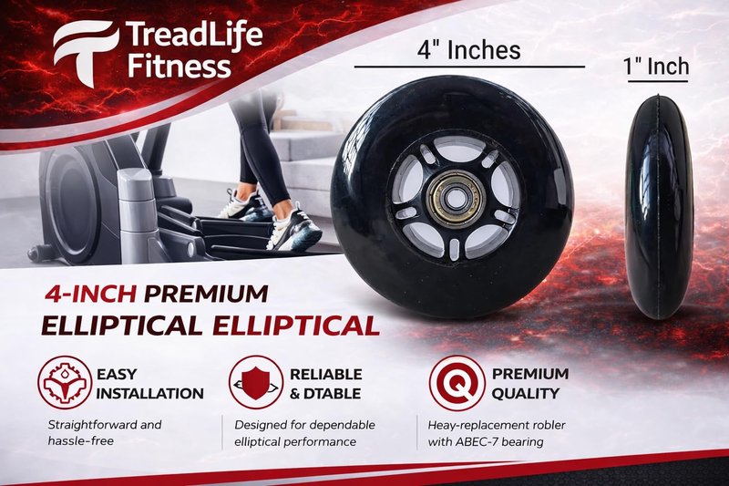 TreadLife Fitness Elliptical Replacement Wheel - Part Number 205979 - Compatible with NordicTrack CXT 910 NTEL59010 (1-Pack)