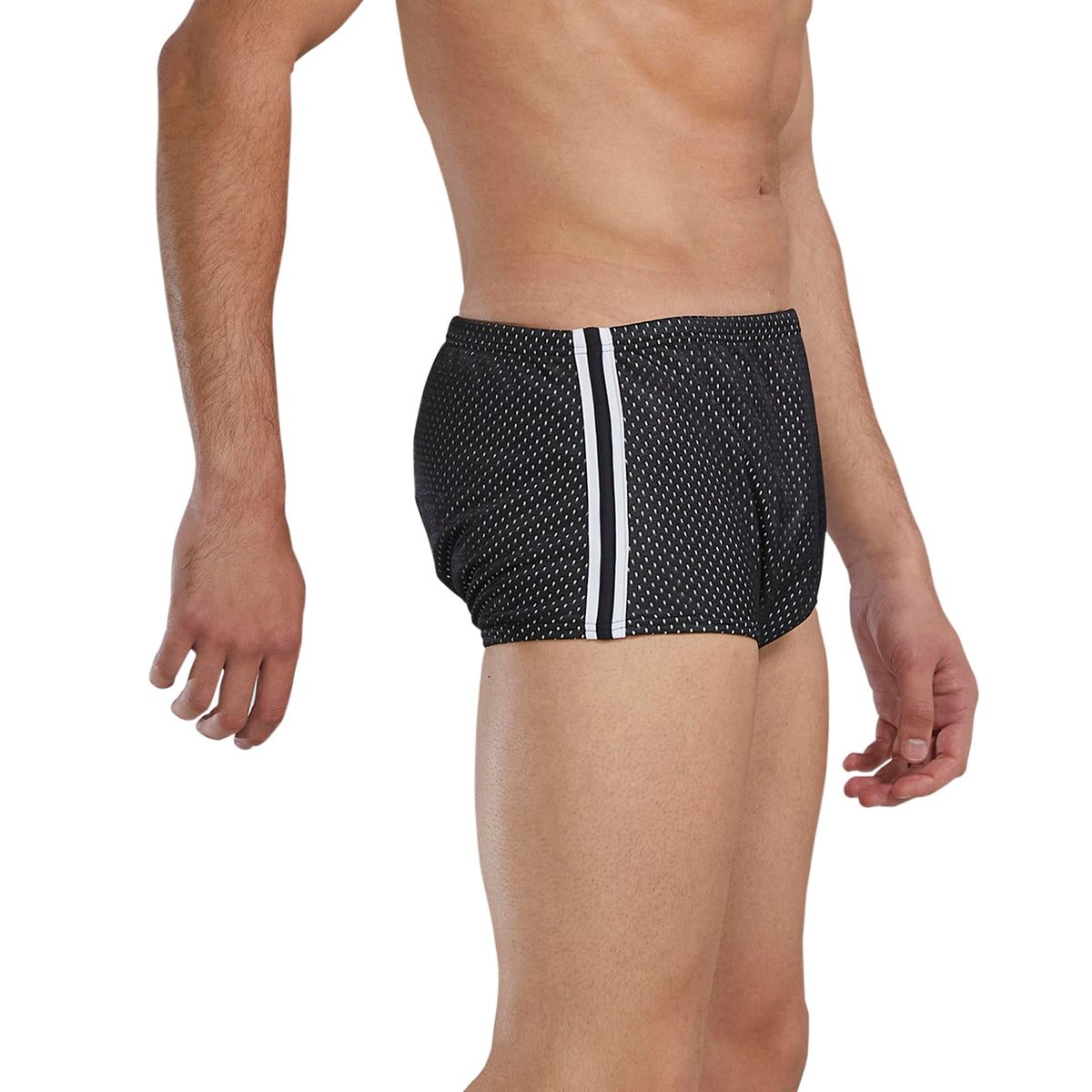 TYR Men's Poly Mesh Trainer Swim Suit (Black, 40)