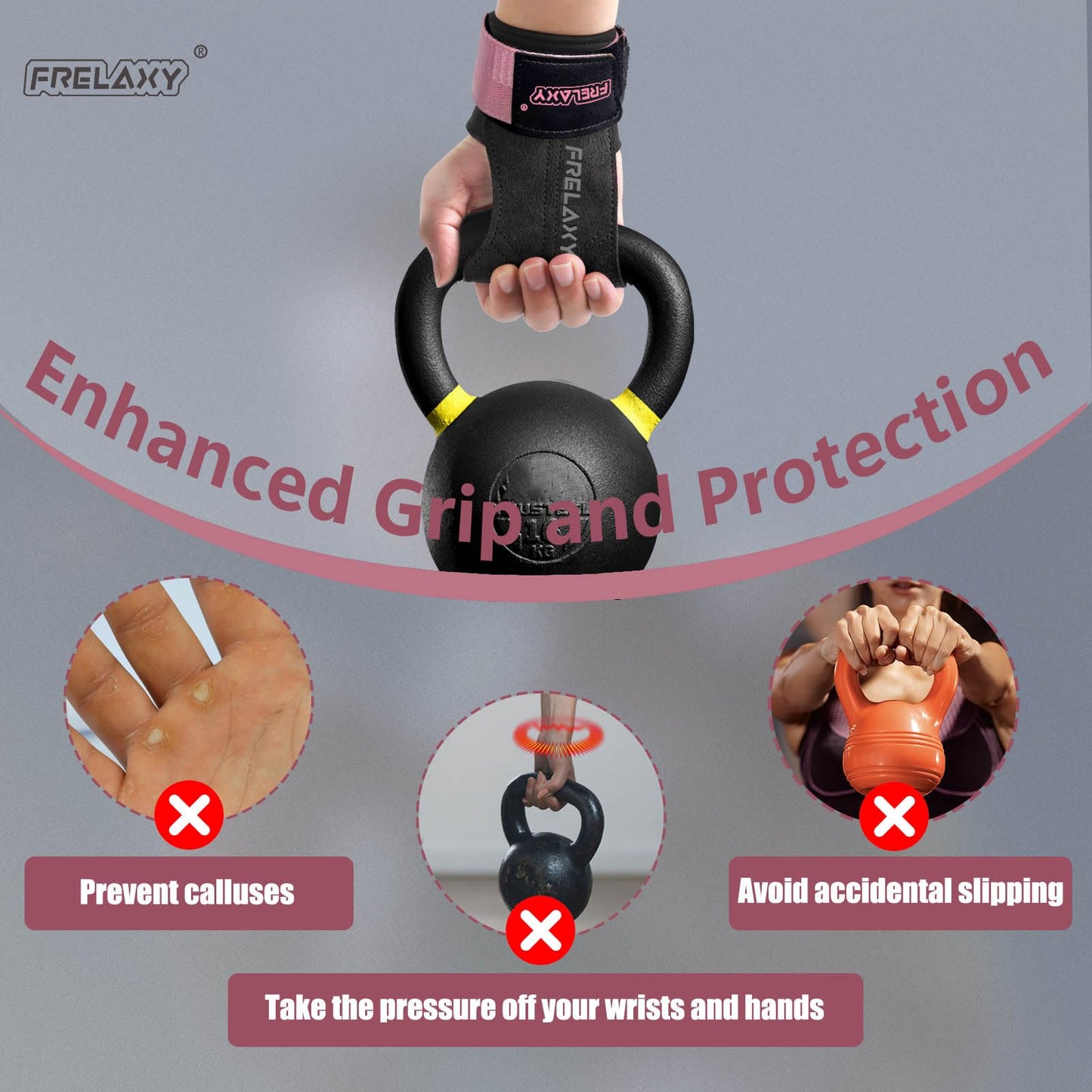 Frelaxy Lifting Wrist Straps for Women and Men, Weight Lifting Grips
