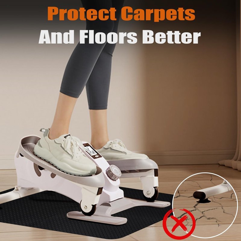 Double-Sided Non-Slip Workout Mat - 23.6" x 17" for Elliptical Machines | Stability & Floor Protection