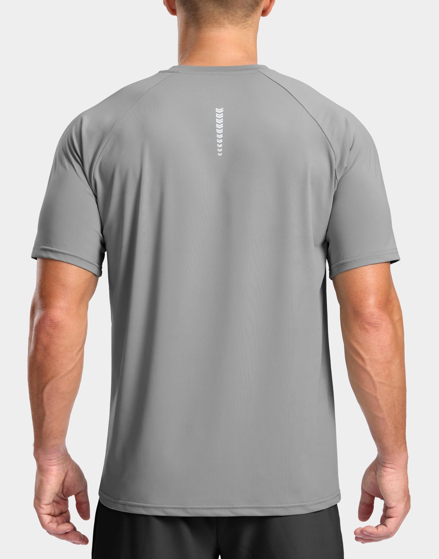 G Gradual Men's Athletic Workout T-Shirts Moisture Wicking Cooling Running Shirts Short Sleeve Performance Tee for Gym Tennis(Light Grey,XXL)