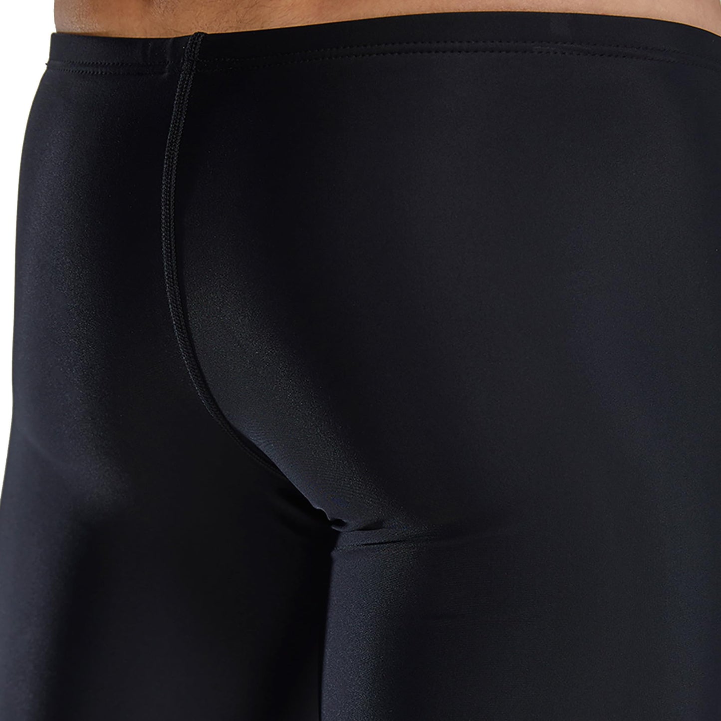TYR Sport Men's Solid Jammer Swim Suit,Black,34