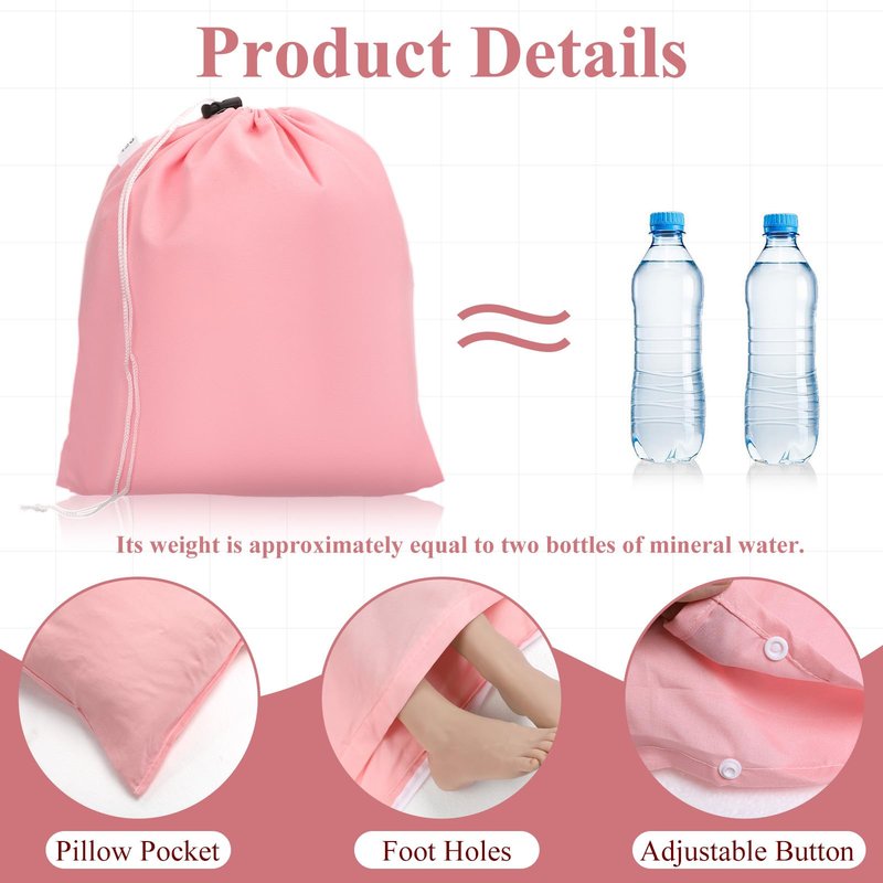 Tan Sleep Sack Reusable Breathable Tanning Sleep Sack Tanning Sheet Protector for Bed Travel, Lightweight Polyester Sleeping Bag Liner with Zipper, Pink